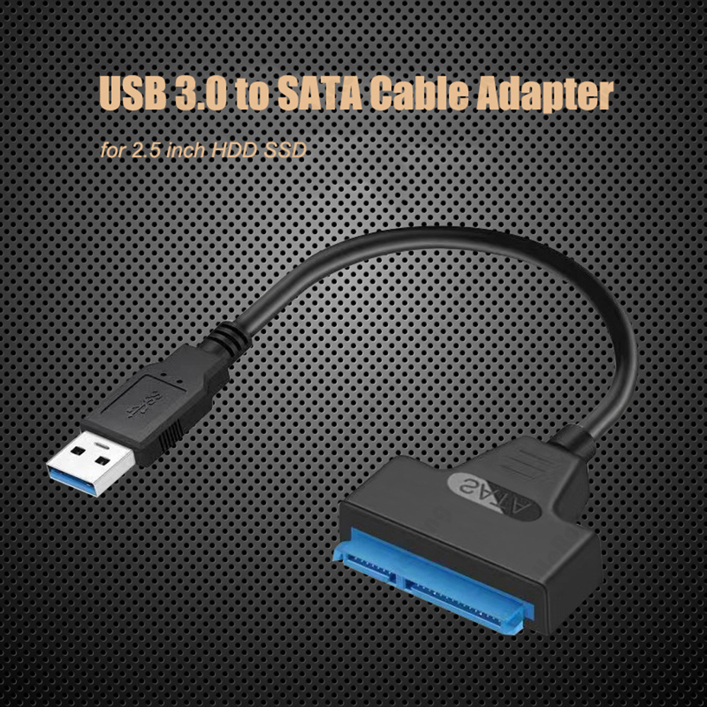 Festplatten-Adapterkabel 2,5 Zoll USB 3.0 Externes leicht Antrieb-Konverterkabel Festplatte HDD/SDD 22-poliges USB 3.0-zu-Sata III-Kabel