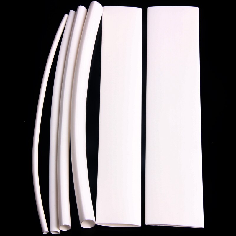 Lot De 100 Gaines Thermorétractables - 6 Tailles, 10 Cm De Long, Taux 2:1, Noir, Pour Isolation électrique