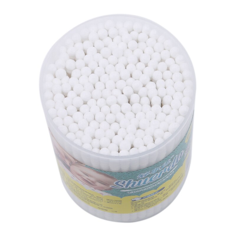 200 Pcs Fijn Papier Stok Dubbele Schroef Wattenstaafje Baby Veiligheid Wattenstaafjes Baby Schoon Oren Gezondheid Tampons