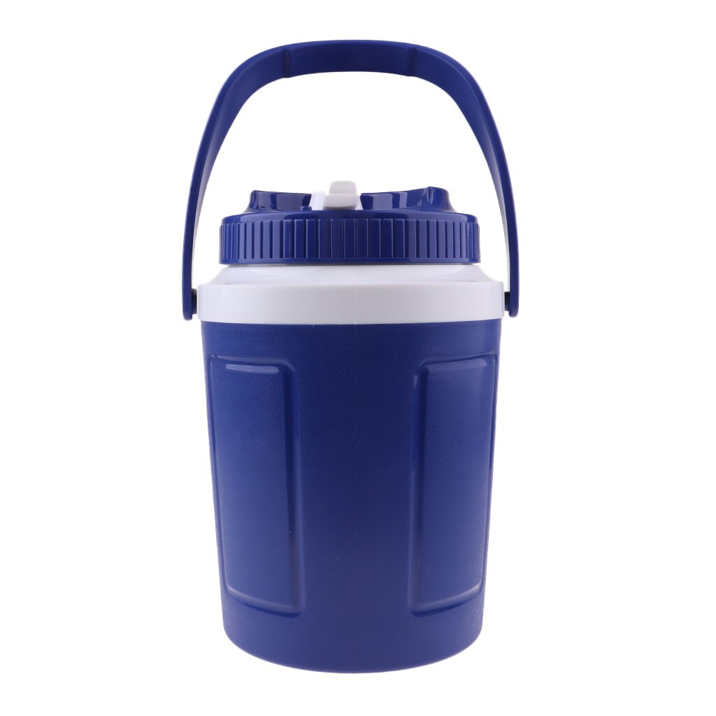 Insulated Party Bucket Ice Cooler Ice Bucket with Leakproof Lid and Handle for Outdoor Camping: Blue 5L