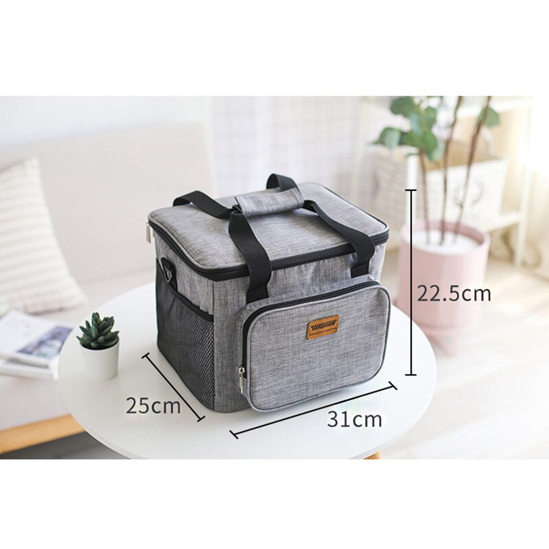 Bolsa de viagem térmica isolada, bolsa de viagem oxford térmica para almoço com refrigeração fresca gelo bolsa de ombro multifuncional para armazenamento de roupas