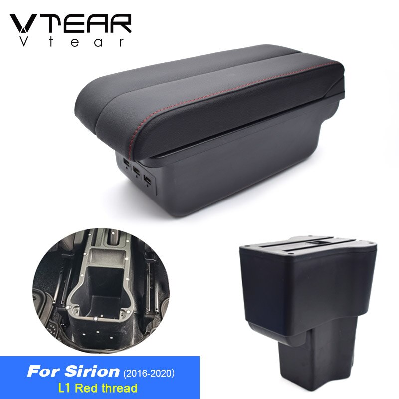 Vtear For Daihatsu Sirion Armrest Interior Center Console Storage Box Arm Rest Car-Styling Decoration Accessories Parts: 16-20 E Red