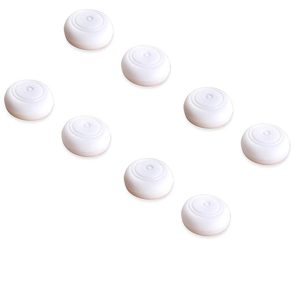 8 STUKS Siliconen Rechts & Links Thumb Grip Stick Cover Game Remote Joystick Cap Bescherm Skin Voor Nintendo Switch NS controller: White