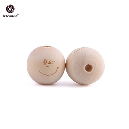 Anneau de dentition let's Make 10 pièces | Perles en bois d'érable, étoile en cœur de alimentaire, anneau de dentition en bois, de dentition, produit pour bébé: Complex blink