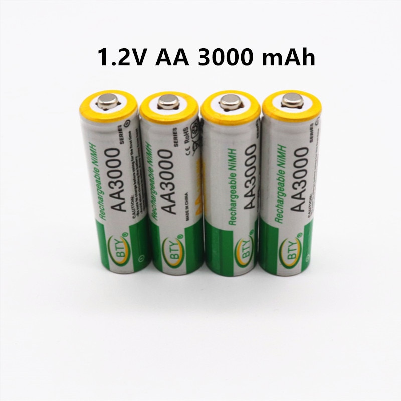 1.2V 3000Mah Aa Nimh Oplaadbare Batterijen Ni-Mh Oplaadbare Aa Batterij Voor Speelgoed Camera Microfoon