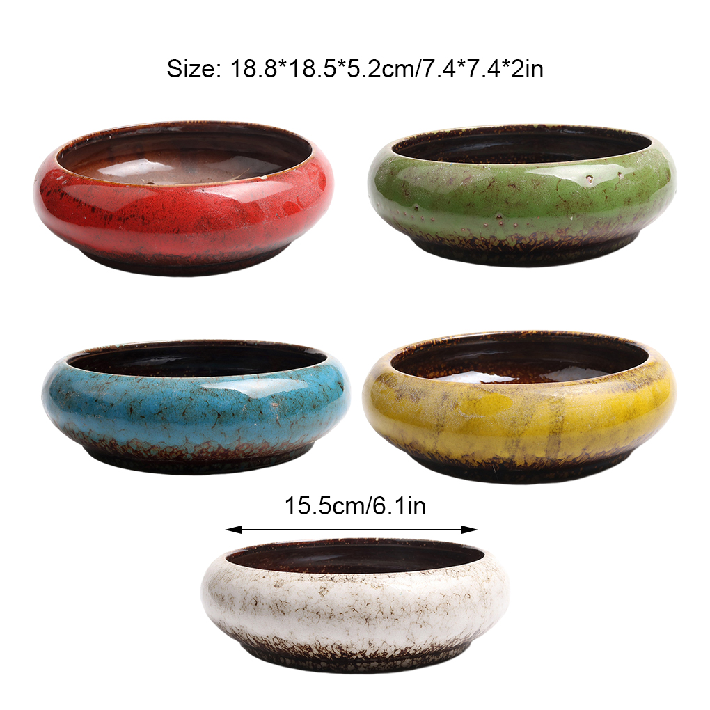 Stevige en duurzame bloempot voor vetplanten, keramische bloempot, rode plantenpot