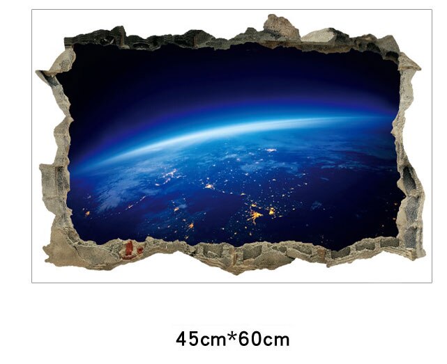 3D Universe Galaxy Wall Stickers For Ceiling Roof window sticker Mural Decoration Personality Waterproof Floor Sticker: 004