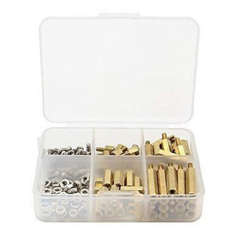 120Pcs Installation Tool for Raspberry Pi 4 Model B/3B+/3B M2.5 Series Hex Brass Column/Nuts+Screws Accessories Kit: Default Title