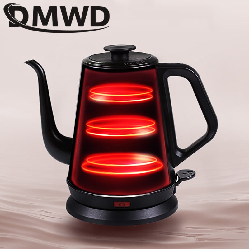 Rvs Zwanenhals Ketel 1L Fijne Mond Waterkoker Drip Koffie Hand Ponsen Pot 220V 1000W Elektrische Water boiler