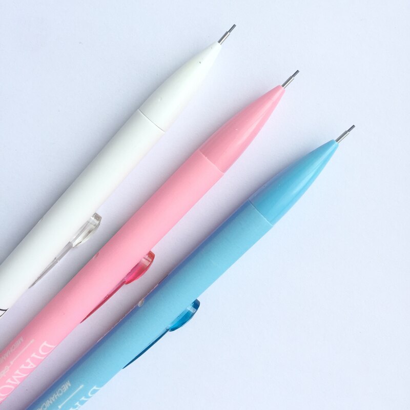 X54 3X Diamond Crystal Side Press Automatic Mechanical Pencil Writing Drawing School Office Supply Student Stationery