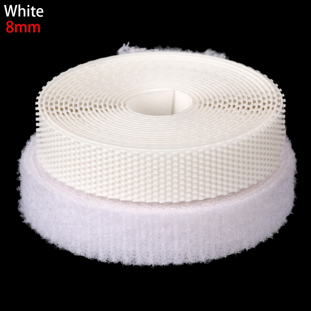 Cinta de sujeción para muñeca, pegatinas mágicas de 6/8/20mm de ancho, correa para pegar ropa, accesorios de ropa de costura para muñecas autoadhesivas DIY: 8mm	White