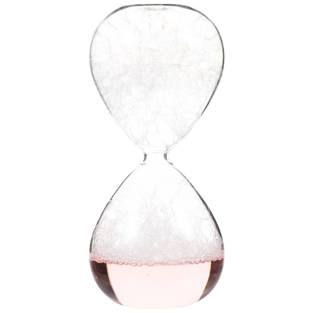 Decorative Hourglass Glass Sand Clock Timer Adornment Home Timing Tool: Pink