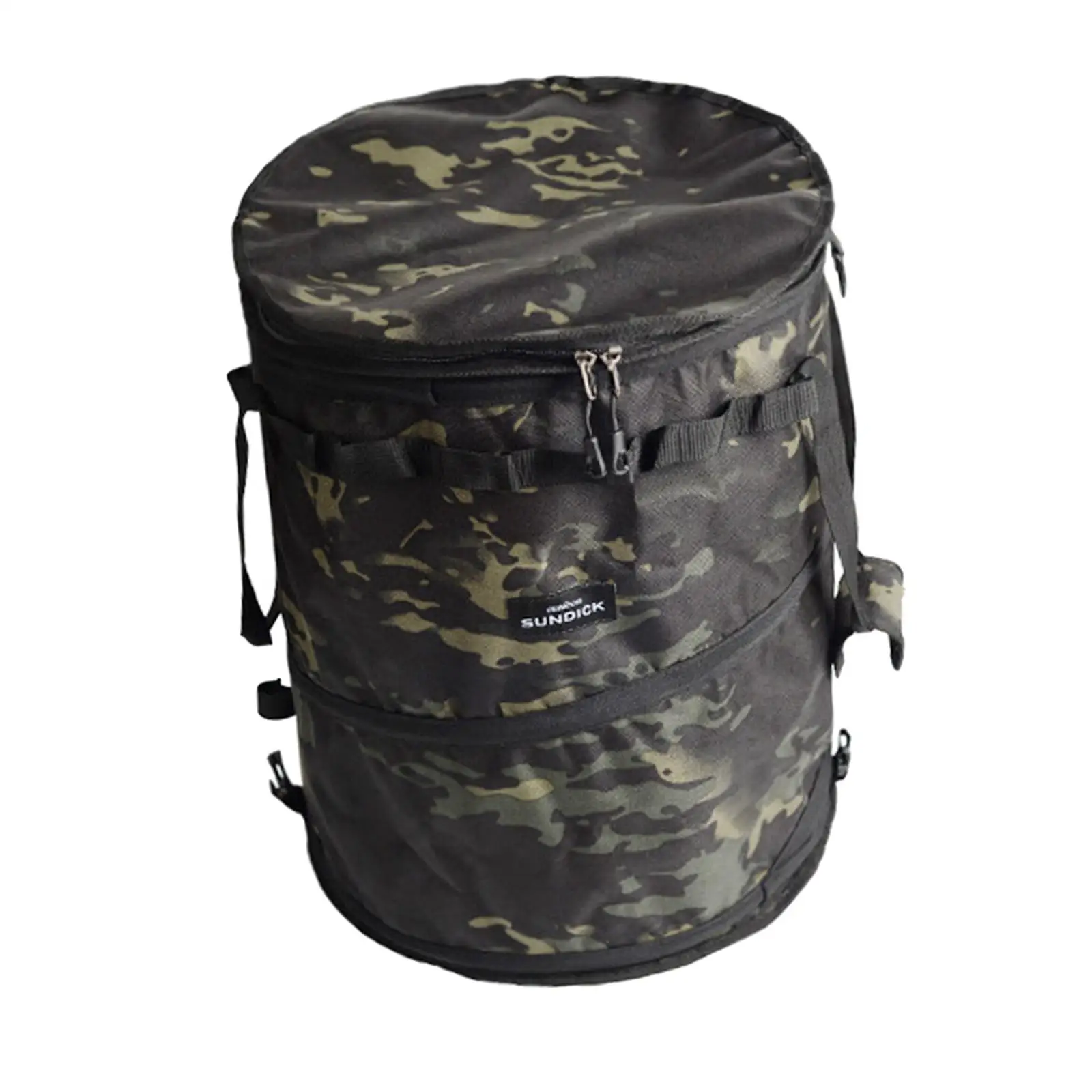 Cubos de basura de tela Oxford, bolsa de almacenamiento de ropa, Cubo de resorte plegable para acampar, Viajes: Mezcla de color