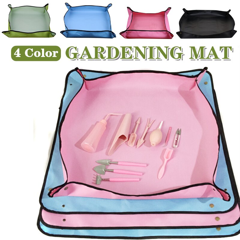 100*100CM Planting Mat Gardening Mat Waterproof Anti-Dirty Flowers Soil Land Mat Gardening Pad Reusable Transplanting Garden Mat