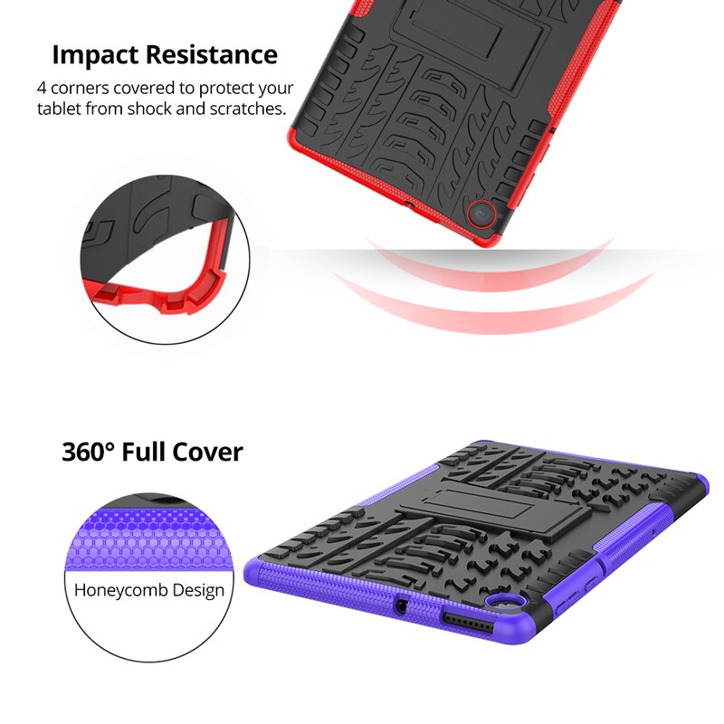 Heavy Duty Hybrid Shockproof Beschermhoes Voor Lenovo Tab M10 Plus 10.3 Fhd TB-X606F TB-X606X Tablet Case + Filmgift