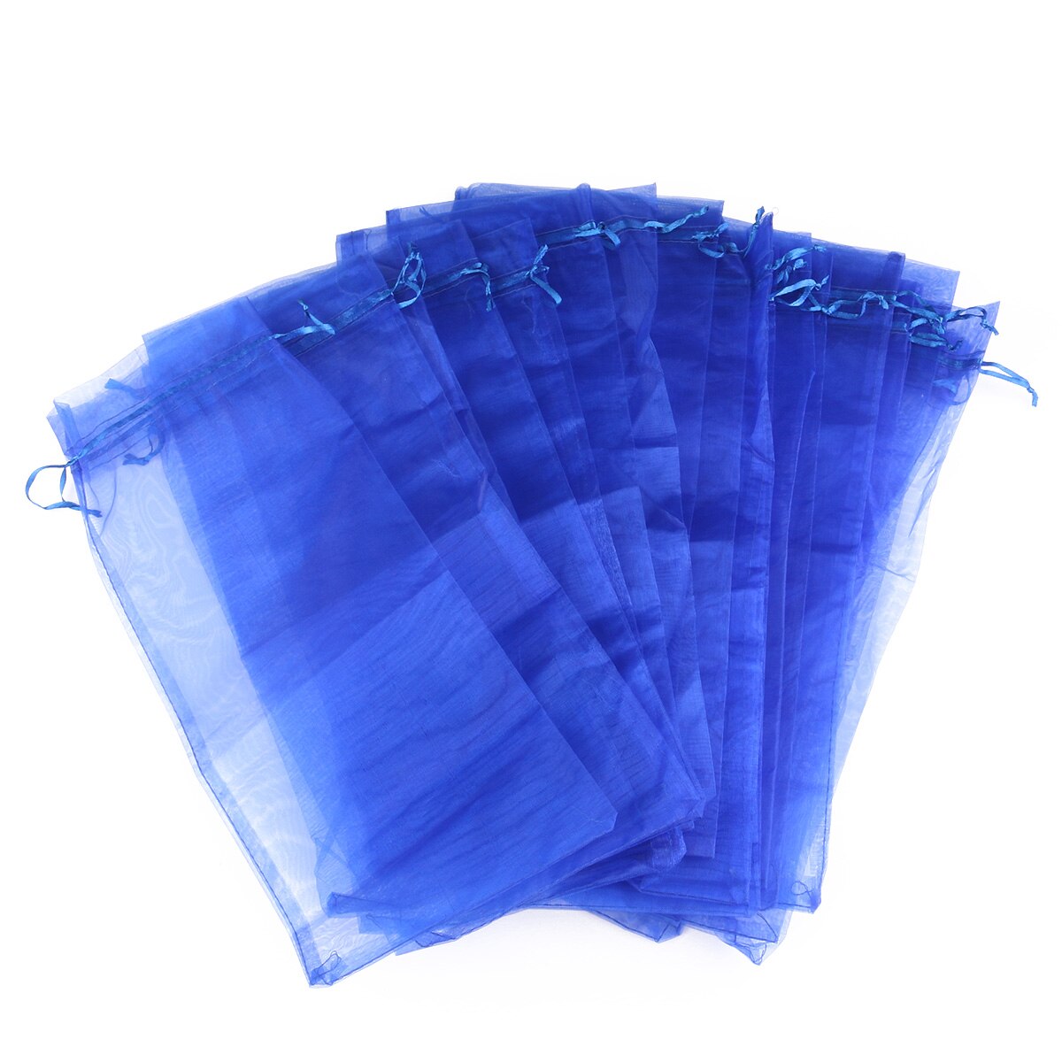 20 piezas de Organza pura para botellas de vino, bolsas de , decoraciones para de Navidad, bolsa organizadora, cubierta para botellas de vino: Blue