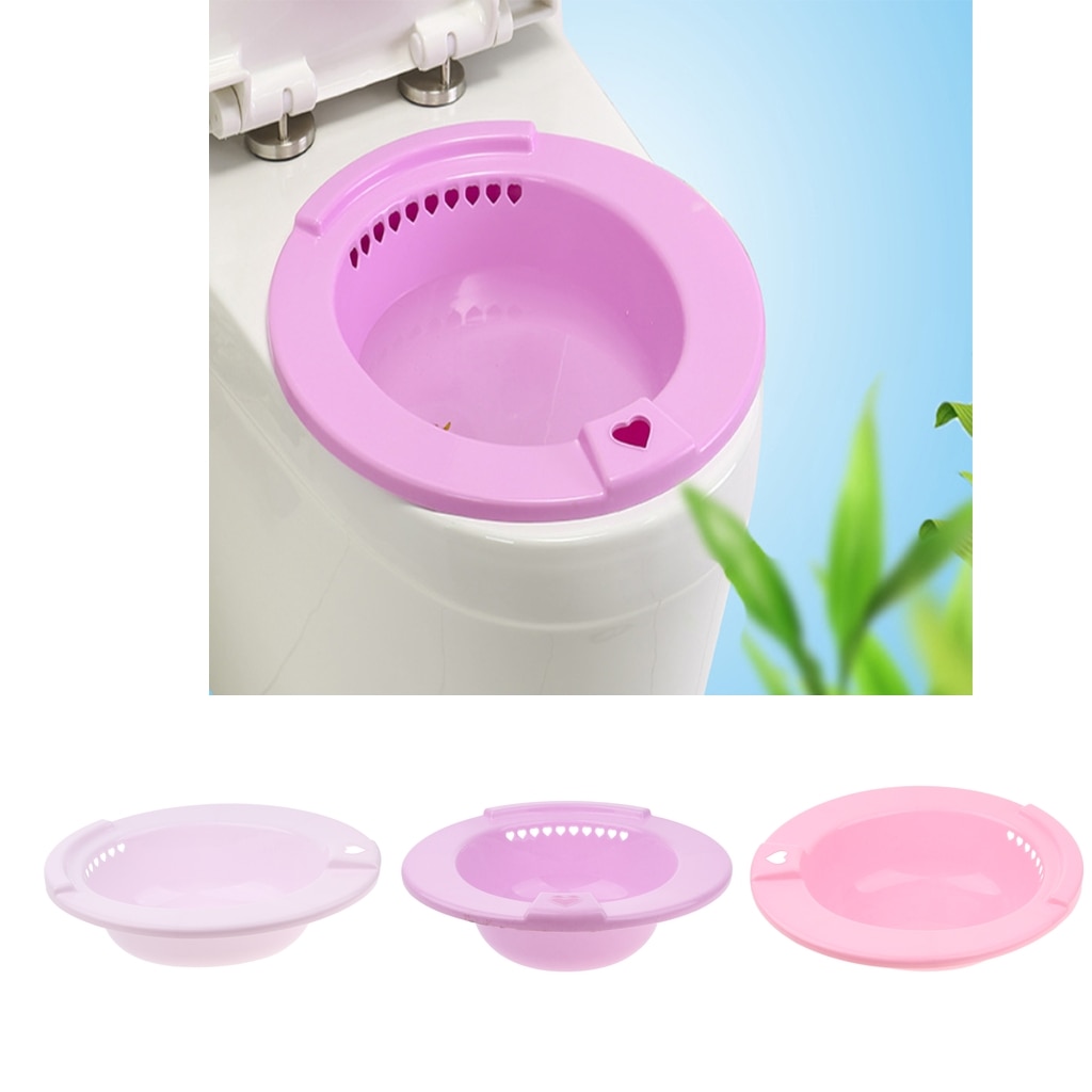 Plastic Sitz Bath, Over-the-Toilet for Perineal Soaking Bath, Hemorrhoidal Maternity