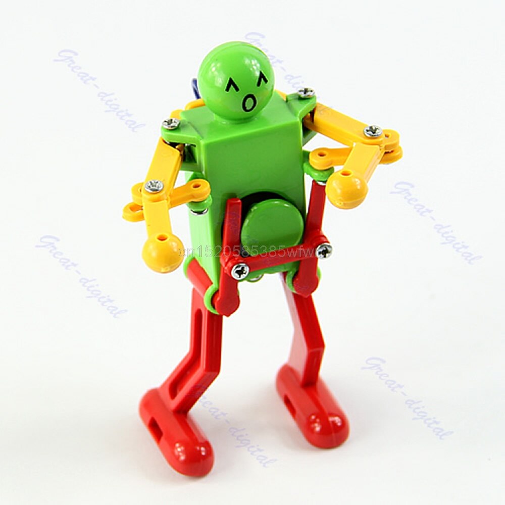Clockwork Spring Wind Up Dancing Robot Toy Children Kids #HC6U#