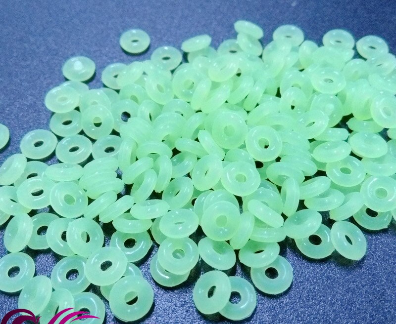 100 sztuk kolorowy wisiorek z koralikami silikonowe gumowe korki pierścienie Spacer Fit europejskie bransoletki DIY Making elastyczny 2mm otwór klip koralik: semi clear light