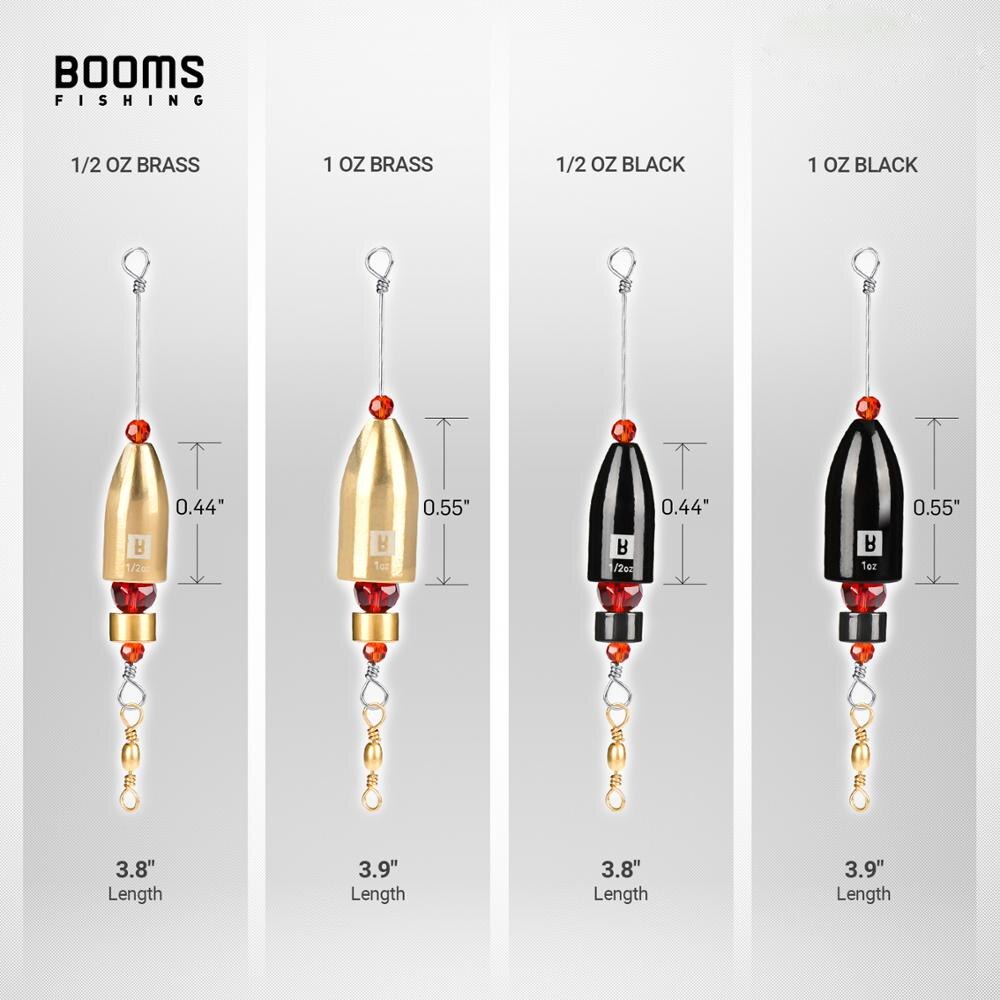 Booms Fishing CRR Brass Fishing Sinker Carolina Ready Rig Grandado