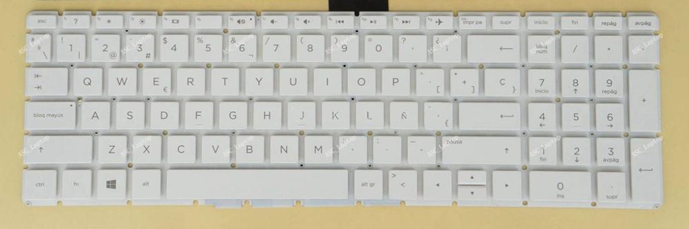 Teclado español para HP 15-bs006ns, 15-bs007ns, 15-bs009ns, 15-bs010ns, 15-bs011ns, 15-bs012ns, 15-bs013ns, 15-bs014, color blanco