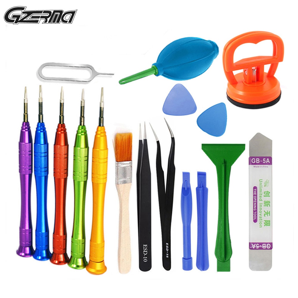 17 In 1 Universal Mobile LCD Screen Opening Repair Tools Set Screwdriver Repair Tools Suction Cup Pry Bar Dissamebly Tools