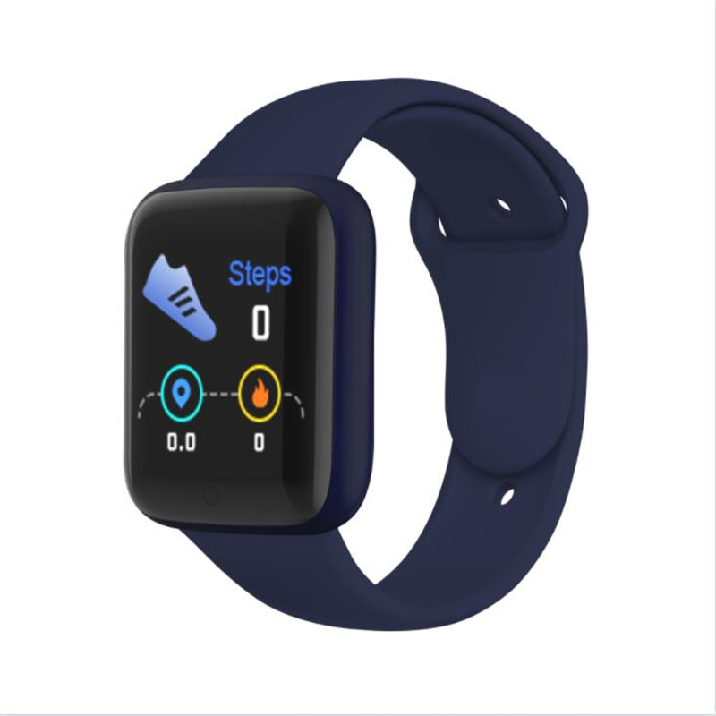 Digital Smart sport uhr Frauen uhren digital led elektronische armbanduhr Bluetooth fitness armbanduhr Männer kinder stunden hodinky: Y68 dark blue