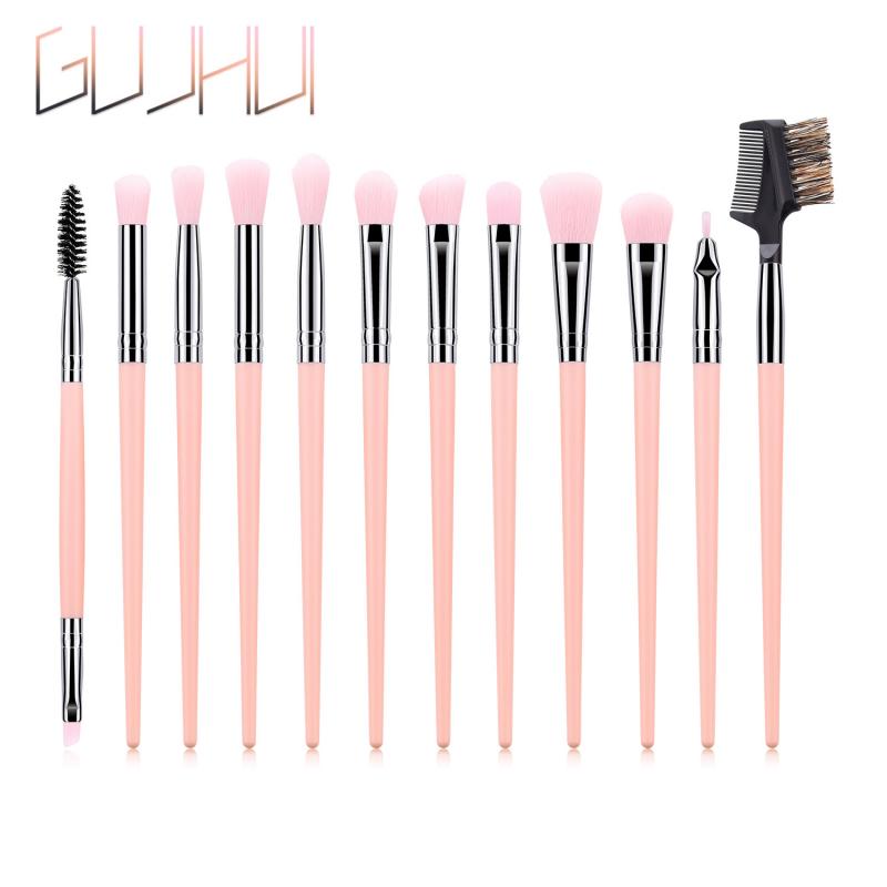 12 Stks/set Make-Up Borstel Nylon Vezels Oogschaduwborstel Waaiervormige Kwast Cosmetica Tool Vrouwen Make-Up Accessoires Nylon TSLM1: 03