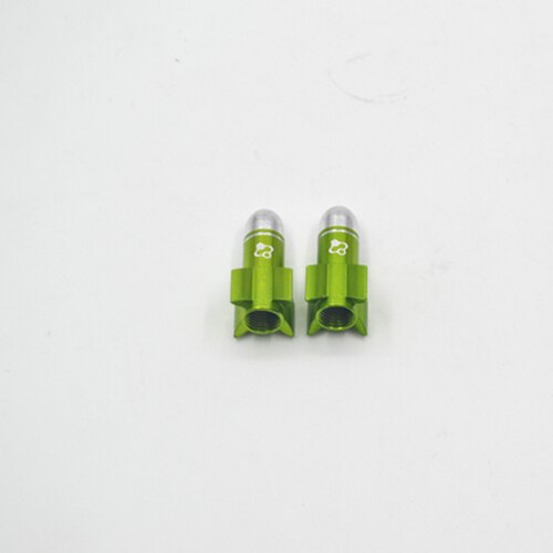 2Pcs/ Set Fouriers Bicycle valve cap VL-PE006 Bike Both USA & Presta valve cap Alloy 6061-T6 Bike valve cap Accessories: Apple green