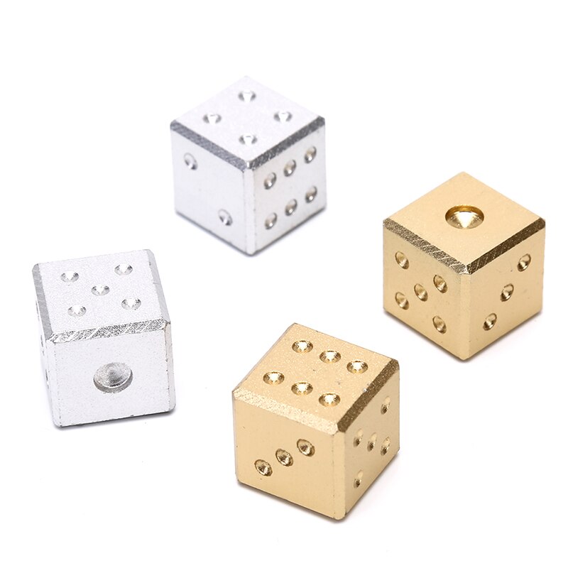 1pc Metall 16mm Würfel Gold/Silber Reine Farbe Aluminium Verein Bar Trinken Spielen Spiel Werkzeug