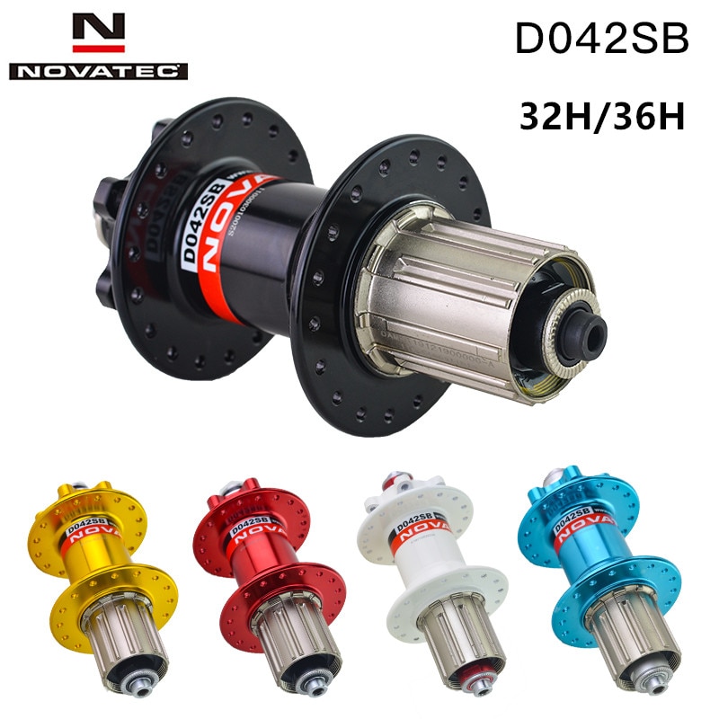 NOVATEC D042SB Front and Rear Hub Mountain Bike Disc Brake Card Bearing Palin Shaft 32/36 Hole Brand Original