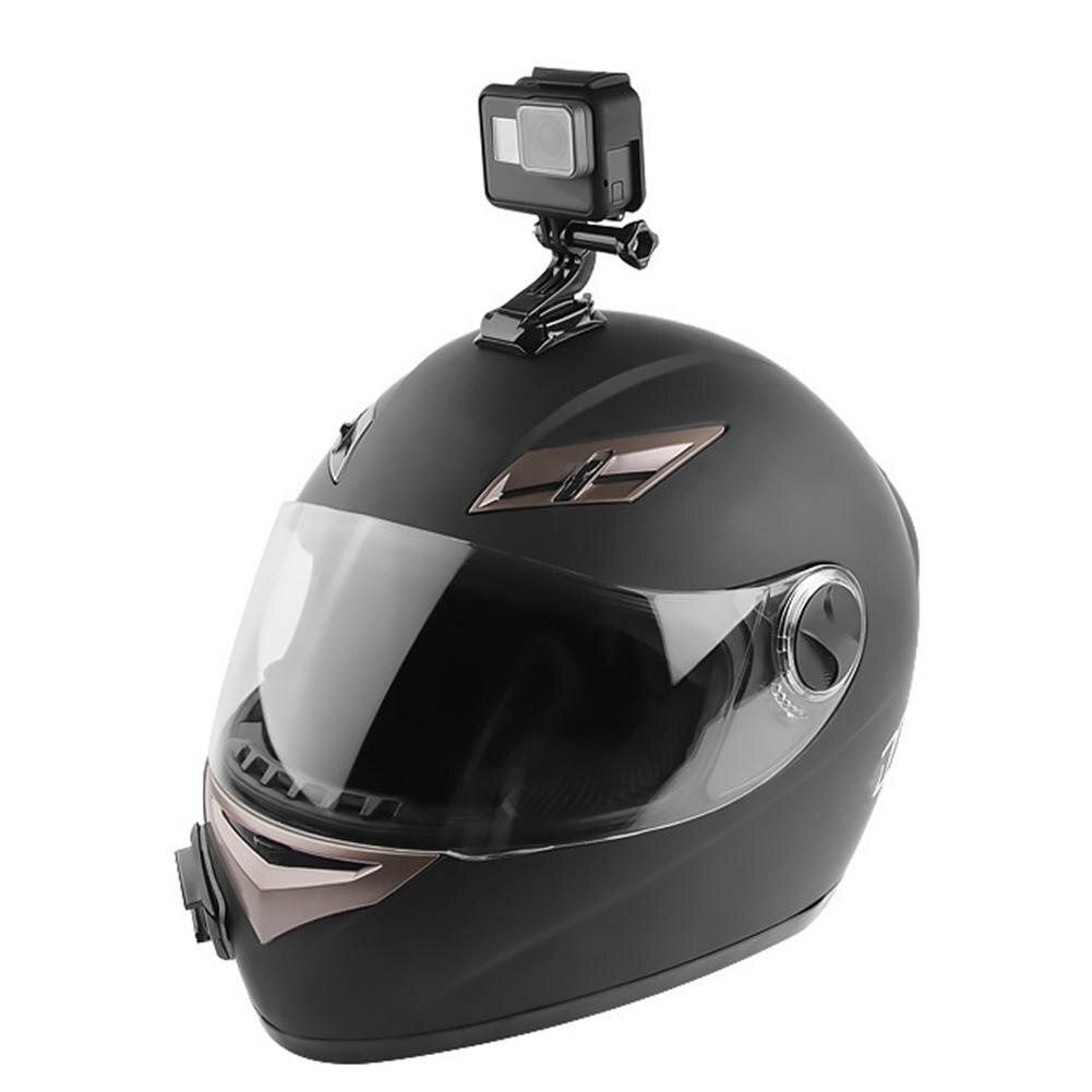 Motorcykelhjälm åkande hakfäste kamerafäste set hakfästeshållare avtagbart hjälmfäste för gopro hero actionkameror