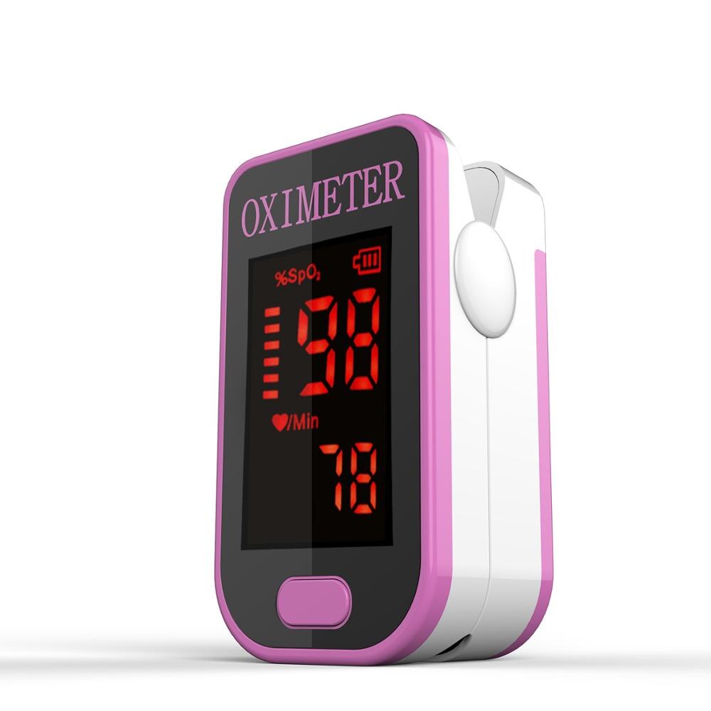 Oxymètre de pouls de doigt de ménage de PRO-F4, battement de coeur à la couleur de SPO2-multiple d'oxygène de sang de fréquence cardiaque de moniteur de Saturation de 1 Min: PRO-F4-cute pink