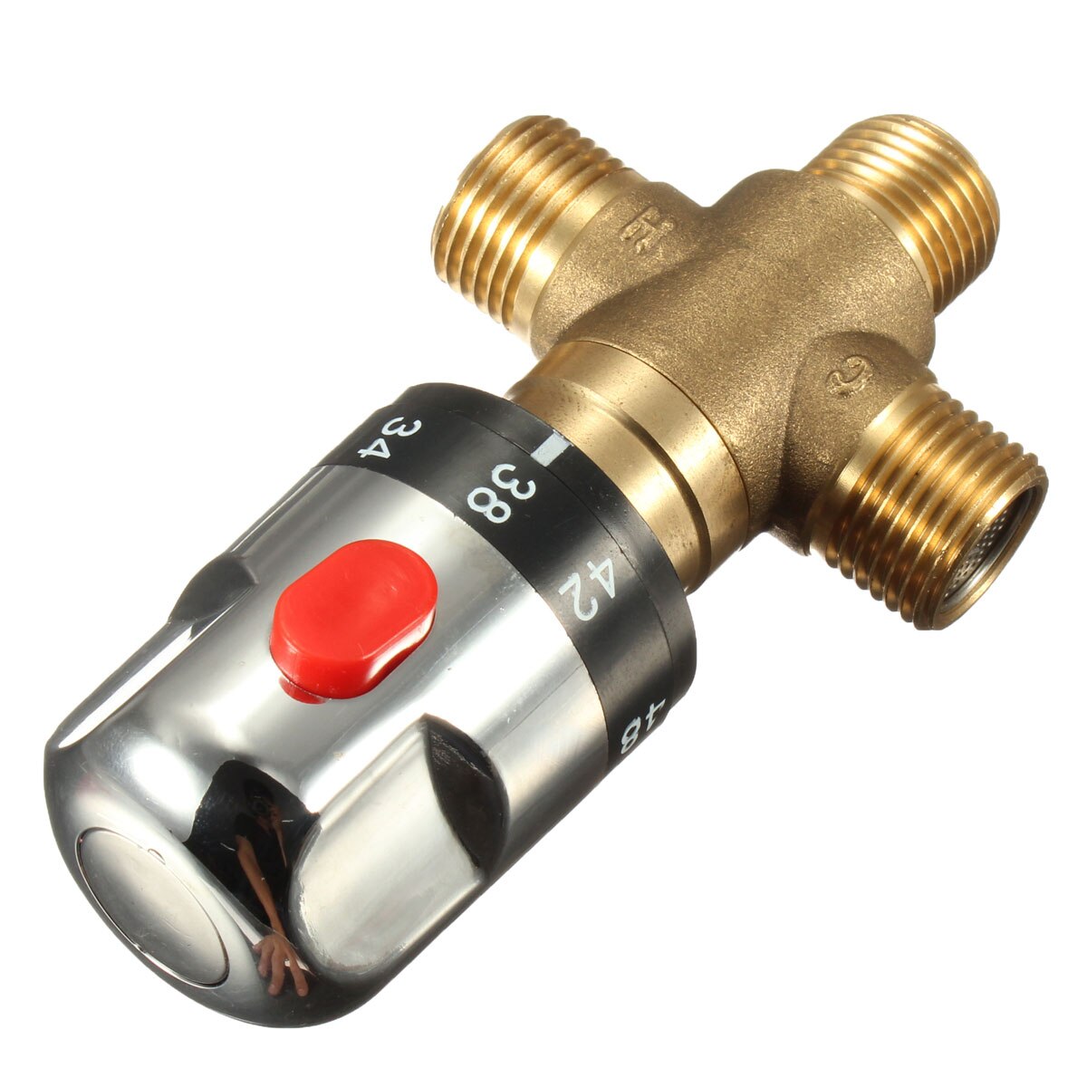 1Pcs Messing Pijp Thermostaat Kraan Thermostatische Mengkraan Badkamer Water Temperatuurregeling Kraan Cartridges