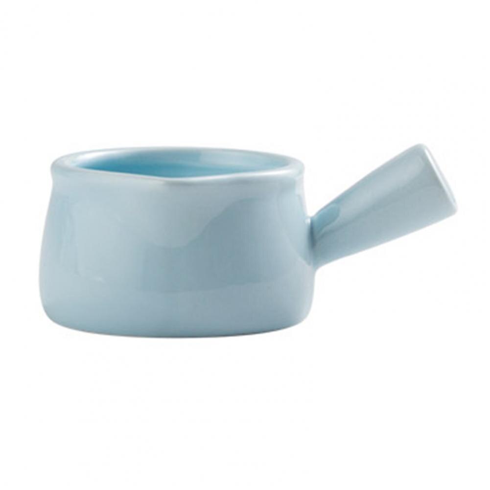Mini Ceramic Sauce Pitcher Miniature Ceramic Creamer Jugs w/Handle Japanese Style Dipping Bowls Kitchen Coffee Syrup Jar Server: Blue