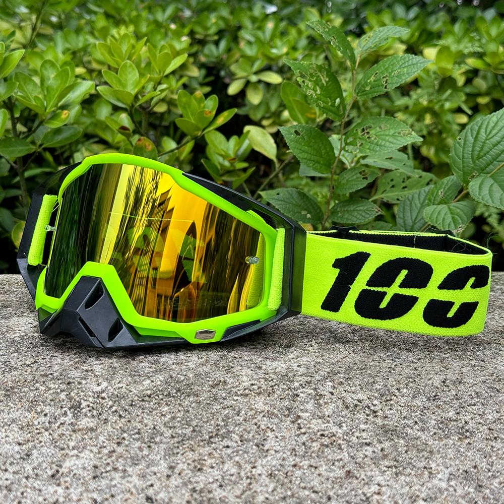 100 motorcykelbriller beskyttelsesbriller motocross beskyttelsesbriller hjelm mx moto dirt bike atv ski udendørs sport glas scooter beskyttelsesbriller maske: Grå