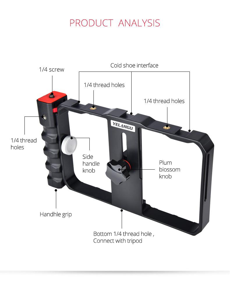 Yiwa Hand Gehalten Kamera Halterung Zweiten Generation Film Live Video Stabilisator praktisch Kaninchen KäFeige Stand r30