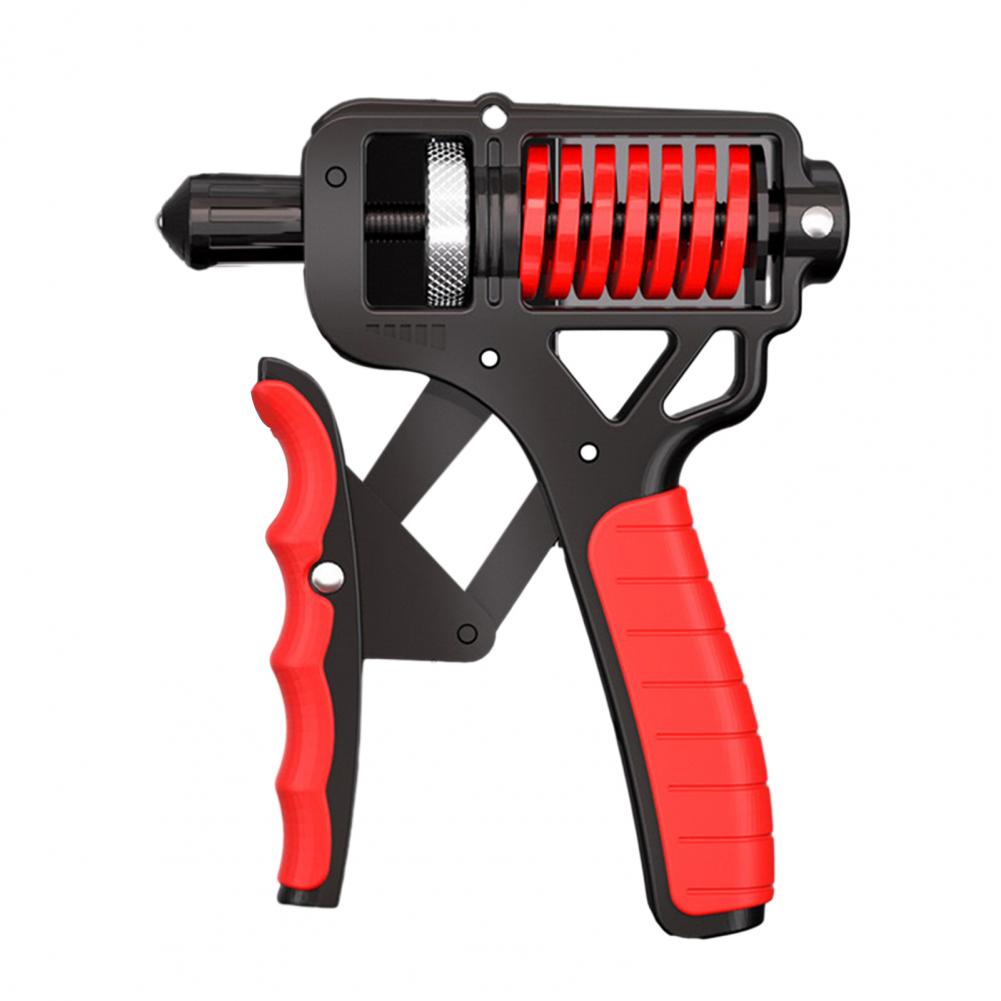 Empuñadura de goma antideslizante, entrenador de fuerza, contador LED, distancia ajustable/resistencia: Azul