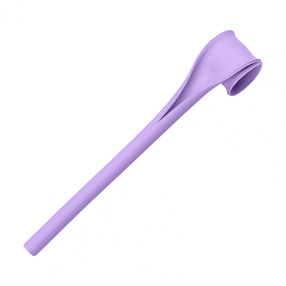 Universal Dining Straw Long Lifespan Solid Color Turn On with One Click Tableware Straw Home Straw Straw: Purple