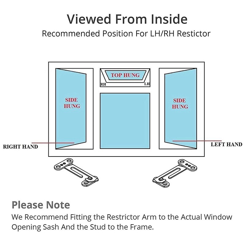 4 Pack Window Restrictor Locks Window Restrictor Hook Stainless Steel Child Lock Restrictor with Screws for Upvc Windows