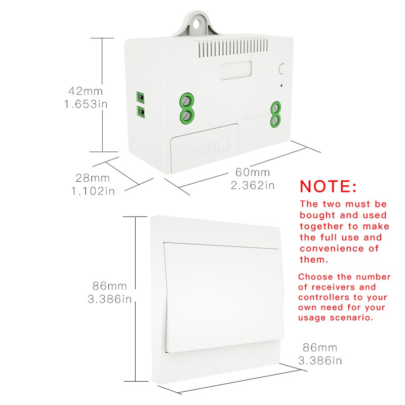 RF433 Wireless Remote Control Wall Light Switch Self-powered Multi-Functinal Switch Wall Panel without battery
