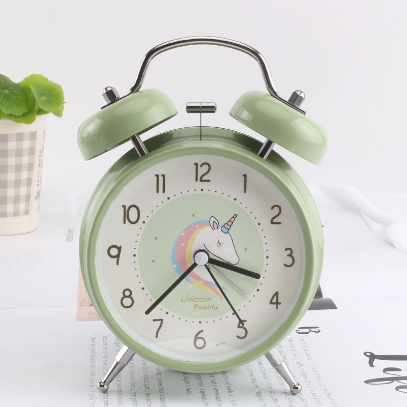 Bonito reloj despertador de unicornio encantador reloj de mesa de escritorio para niños estudiante de Navidad de Año