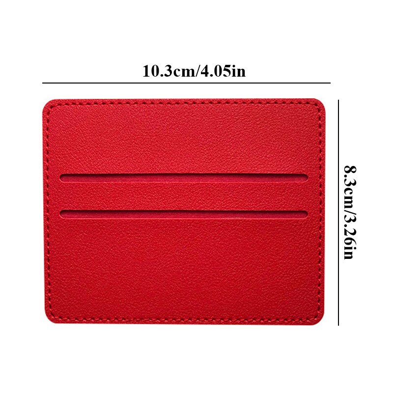 Ultradunne Pu Lederen Mini Portemonnee Slanke Bank Credit Kaarthouder Mannen Business Kleine Id Case Voor Vrouwen portemonnee 2 Slots Kaarthouder