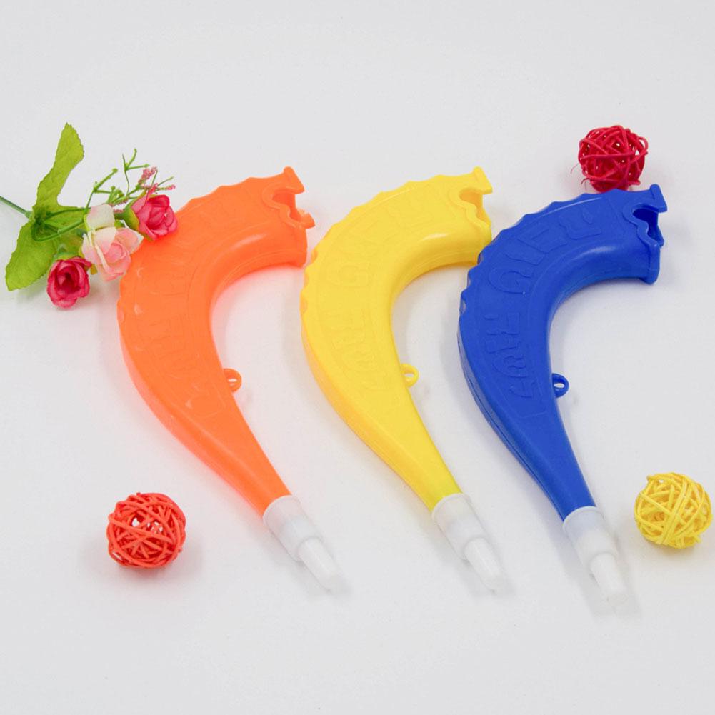 5pcs 23cm Unisex Shofar Shape Plastic Horn Toys For Cheering Sound Making