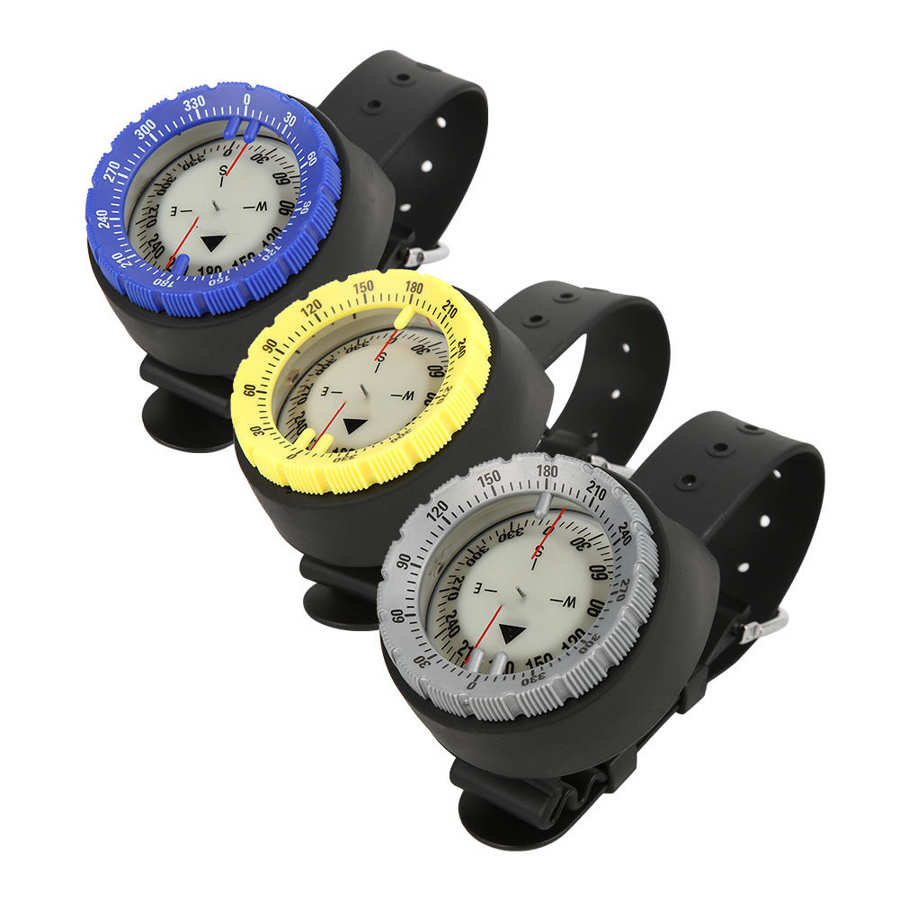 Onderwater Kompas Professionele 50M Duiken Kompas Waterdicht Navigator Digitale Horloge Scuba Kompas Voor Zwemmen Duiken Scuba