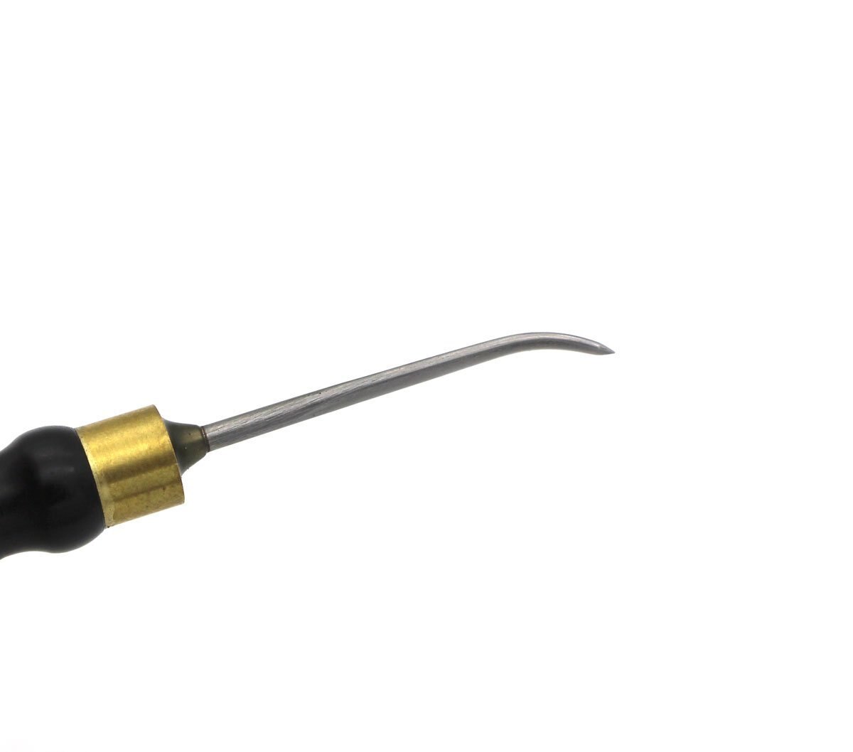 Junetree – poinçon incurvé pour bricolage, manche en bois, rond, solide, poinçon pour chaussures, poinçon pour cuir