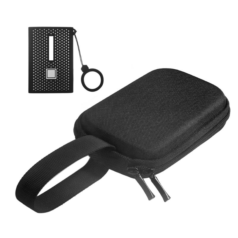 Shockproof Carrying Case + Silicone Cover Combo for Samsung T7 Touch SSD 500GB 1TB 2TB External Solid State Drives: Black