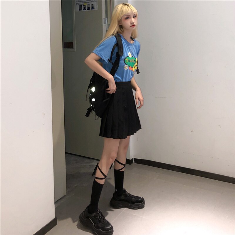 Femmes coréenne Style rétro dentelle chaussette fille Harajuku gothique Punk jarretière ceinture chaussettes Anime Lolita à lacets bas Streetwear