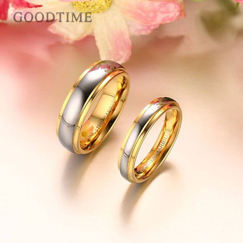 Trendy Couple Ring Tungsten Carbide Rings Wedding Ring For Lover Party Jewelry Engagement Tungsten Ring Anniversary