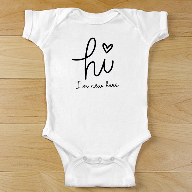 Shirerty Summer Baby Boys Girls Short Sleeve Letter Print Cute Cotton Romper Baby Clothes Outfits 0-24M